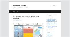 Desktop Screenshot of goodandsneaky.com