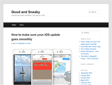 Tablet Screenshot of goodandsneaky.com